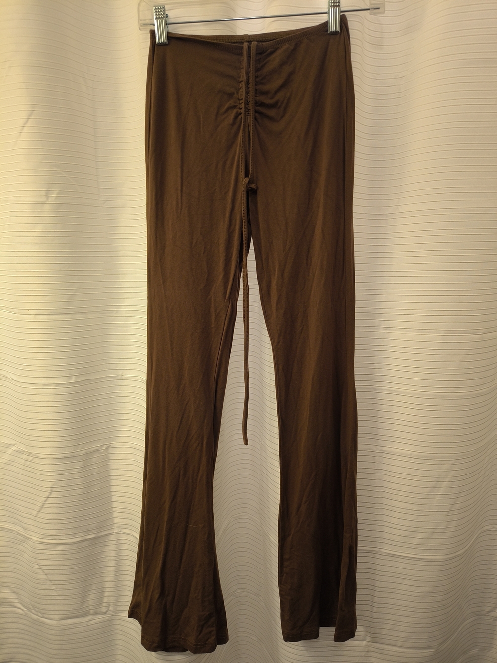 SHEIN Brown Drawstring Flare Pants